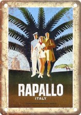 Metal Sign - Vintage Rapallo Italy Travel Poster - Retro Look Reproduction T336 picture