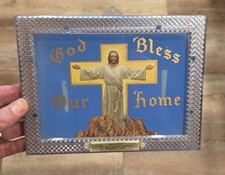 🔥 ✝️ GOD BLESS OUR HOME Christian Car Dealership Sign Jesus Wagner South Dakota picture