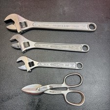 Vintage Diamond Tool & Horseshoe Co. Diamalloy Wrench & Snips Set 8” 10” 12” USA picture