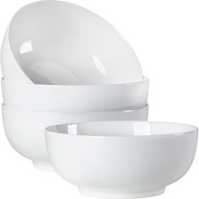 40 oz Large Soup Bowl, Pho Bowls, 7-Inch Off-White Porcelain Bowls Set of 4 picture