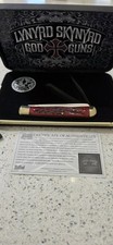 Lynyrd Skynyrd God & Guns Trapper Pocket Knife & Case Set 440 Stainless Steel picture