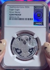 2026 VeeFriends Collectible Coin EAGER EAGLE SILVER COIN PURE .999 FINE SILVER  picture