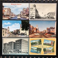[6] Marysville California Old Highway 99E postcards [all posted] picture
