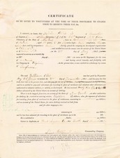 Civil War discharge & final-pay certificate Private William Ellis 26th NY picture