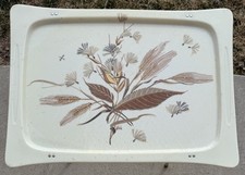 LAVADA QUAKER INDUSTRIES - Vintage 1960s Fiberglass TV Tray MCM - Floral picture