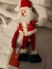 Plush Fabric Santa Claus Figurine 3D Effect Red White Green Gold w/ Tag picture