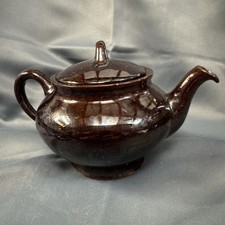 Royal Canadian - Art Pottery Hamilton Canada Dripless Brown Teapot With Lid picture