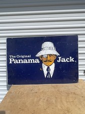 Vintage Estate Fresh Panama Jack Metal Sign Very Rare Cool Piece picture