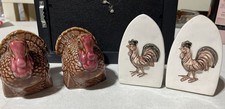 Vintage Japan Turkey Chicken Salt & Pepper Shakers 2 Pairs Thanksgiving Artmarc picture