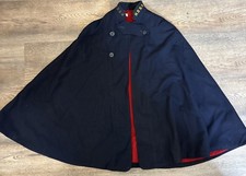 Vintage 1950's Nurse’s Apparel US Blue Wool Cape Coat Cloak H.D.S.N NY picture