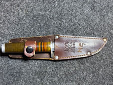 Vintage K.J. Eriksson Mora Sweden Hunting Knife with Original Leather Sheath picture