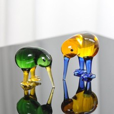 Crystal Prey Bird Figurine Collectible Glass Bird Animal Ornament Tabletop Decor picture