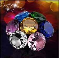 100mm/4'' Home Office Decor Wedding Decoration Glass Diamond Shaped Paperweight picture