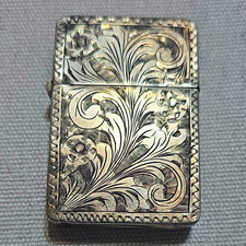 Vintage Engraved lighter with Zippo insert Floral Scroll picture