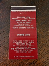 Vintage Matchbook: Snak Shak/Acadian Restaurant/Florida Motel, Niagara Falls, ON picture