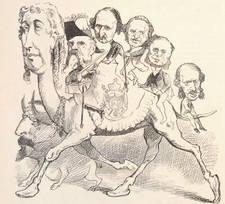 1875 French Caricature Antique Magazine Article Engravings Art Humor Vintage picture