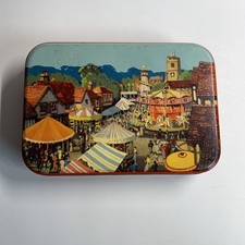 Harry Vincent LTD Vintage Blue Bird Tin Confectionery Candy Box England,circus picture