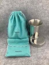 💎 Tiffany & Co. Handcrafted Pewter Trinket  Box w/ Bag & Cup w/ Bag picture