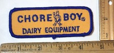 Vintage Chore Boy Dairy Equipment Logo Patch Agricultural Farming Cow Milking picture