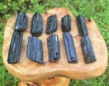 LARGE Natural Black Tourmaline Logs 3 - 4 oz ('A' Grade Raw, Rough) picture