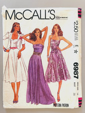1980's McCall's Misses' Jacket,Dress Pattern 6987 Size 14 picture