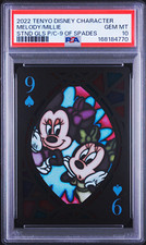 2022 Tenyo Disney Character Melody/Millie 9 of Spades Playing Card PSA 10 picture