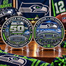 Seattle Seahawks Lumen Field Stadium Football Fan Collectible Commemorative Coin picture
