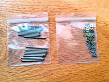Vintage Straight Razor Repair Kit 8 Sets of NICKEL Pins Washers & Pivot Washers picture