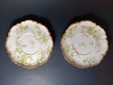 2 Antique Haviland & Co Limoges Saucers Early c1900 Koch & Braunstein France picture