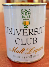BEAUTIFUL University Club Malt Liquor Flat Top 8oz~Gettelman Brewing for Miller picture