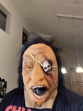 Vtg TOPSTONE LAYTEX MASK. ZOMBIE- PIRATE SKULL EYE PATCH picture