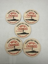 Vintage Milk Caps Tower Hill Dairy Kenneth Steenburn Charlton Depot Lot of 5 picture