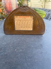 Vintage Roycroft Arts & Crafts Signed Copper Brass Wash Hand Hammered Calendar picture