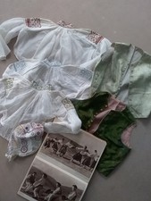 Antique Vintage Slovakian Folk Childrens Peasant Clothing 7 Piece Lot picture