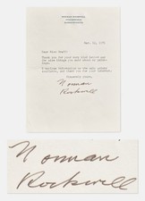 Norman Rockwell Letter Signed from 1971 picture