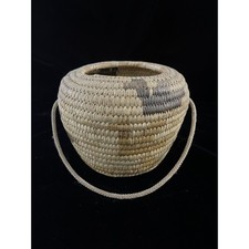 Antique Papago or Pima Native Basket Bird Duck Handwoven picture