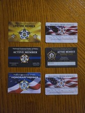 F.O.P.  POLICE Supporter Lot - (6) Supporter Cards - 2 of Each picture