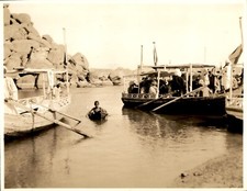 GA217 Approx. 1920s Original Photo WATERS OF ASSUAN DAM TO TEMPLE PHILAE EGYPT picture