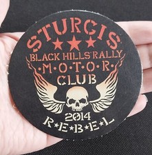 2014 STURGIS BLACK HILLS RALLY REBEL MOTOR CLUB LEATHER BIKER PATCH picture