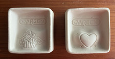 Vintage Chocolate or Butter Mold Jareen Porcelain 2 Sets-- 1 Heart and 1 Flower picture