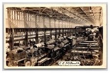 MKT KATY & Missouri Pacific MoPAC  Railroad depot shops RPPC ~ Parsons Kansas / picture