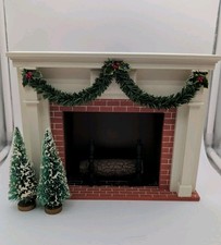 Byers Choice Fireplace Hearth And Brush Trees picture