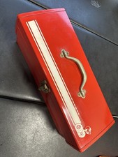 Vintage Mopar Scat Pack Metal Toolbox 60s-70s Red, Bee Stripe & Insert. picture