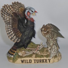 1985 Austin Nichols Wild Turkey & Owl No. 8 Porcelain Decanter Vintage picture