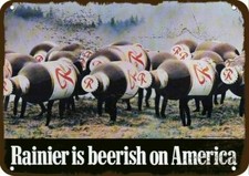 1976 RAINIER BEER Beerish on America Vintage-Look DECORATIVE REPLICA METAL SIGN picture