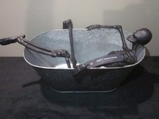 2015 Pottery Barn RARE ORIG Skeleton Walking Dead Bath Party Tub Halloween NWT picture
