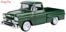 MotorMax GMC 100 Wideside Pickup Green 1958 1/24 Scale Diecast Model picture
