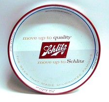 🍺 Vintage Schlitz Beer Metal Serving Tray 12” Classic Script + Wall Hanger picture