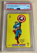 1967 Marvel Kool Pops Captain Action #1D 💎 CAPTAIN AMERICA 💎 PSA 9 💎 (None ^) picture