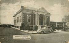 ANDERSON, South Carolina, Public Library, Postcard Antique c1930 Poor Condition picture